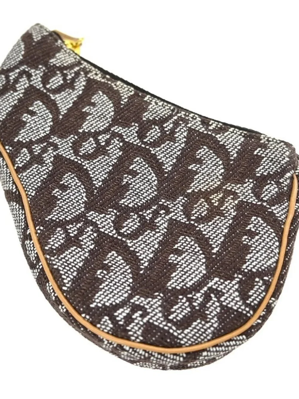 Christian Dior Trotter Saddle Coin Purse Wallet Mini Pouch Bag TR0012 NQ03527